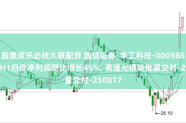 股票资讯必找久联配资 国信证券-华工科技-000988-2025H1归母净利润同比增长45%, 高速光模块批量交付-250817